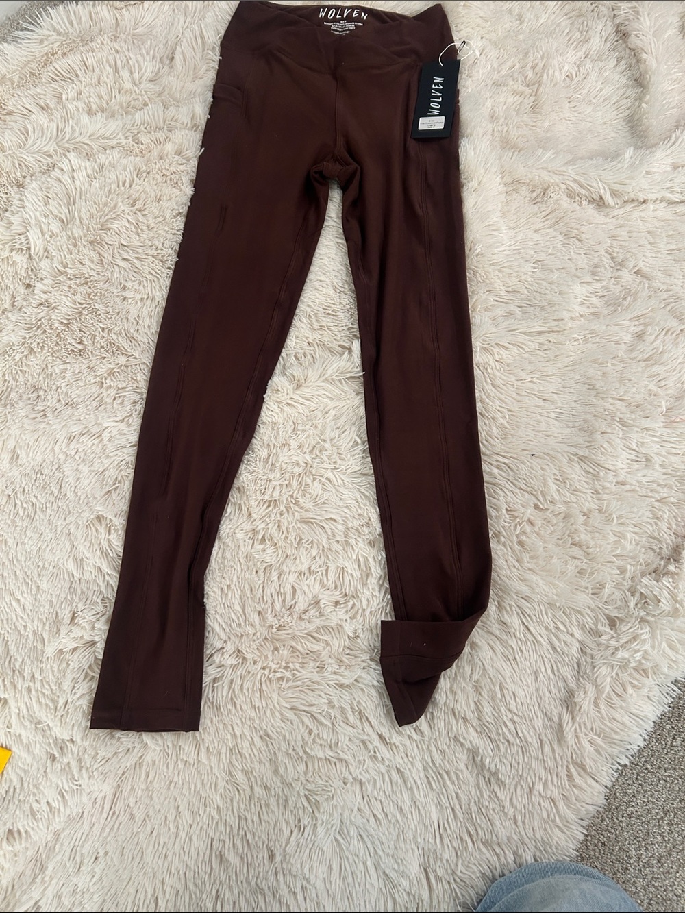 Wolven Kids Dark Brown Stretch Leggings